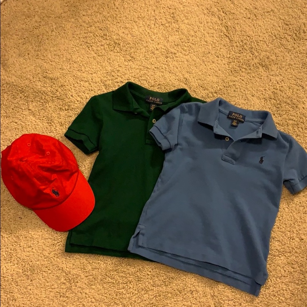 Ralph Lauren 2t polo shirts and hat